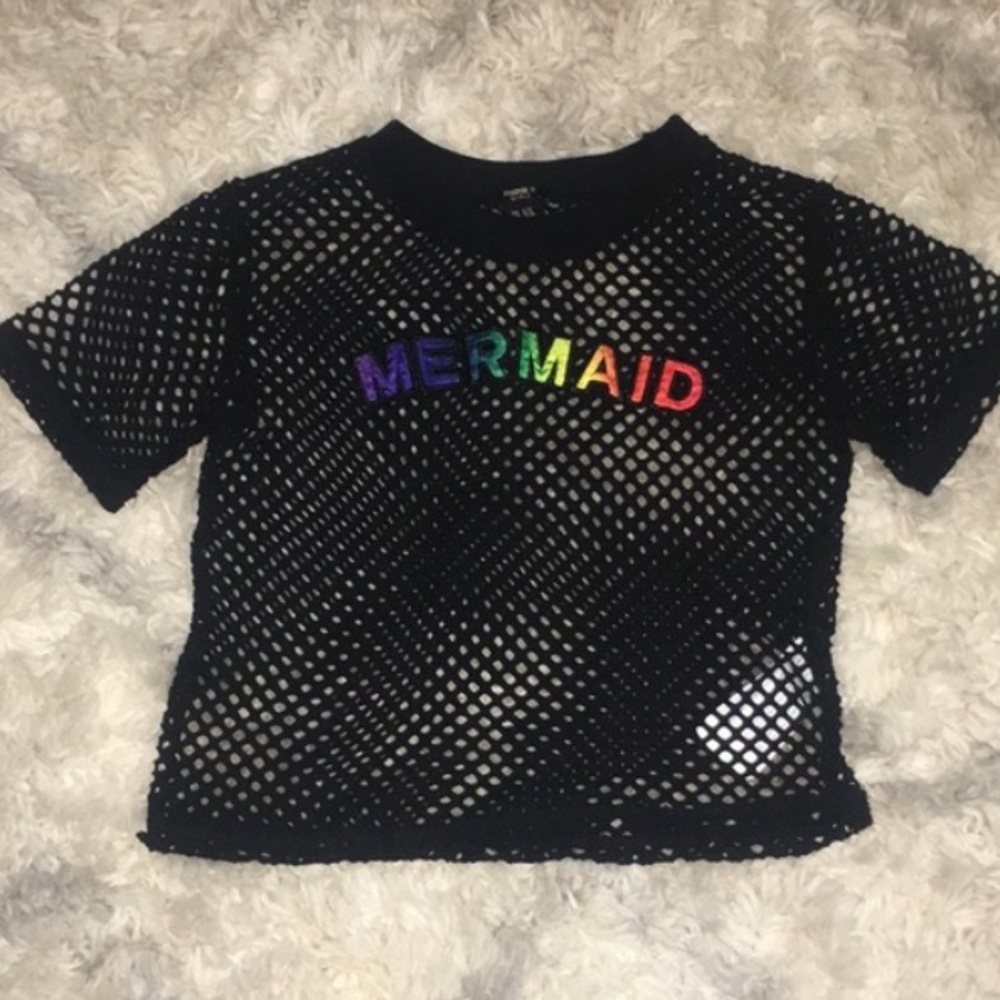 Mermaid Forever 21 Girls Mesh Top